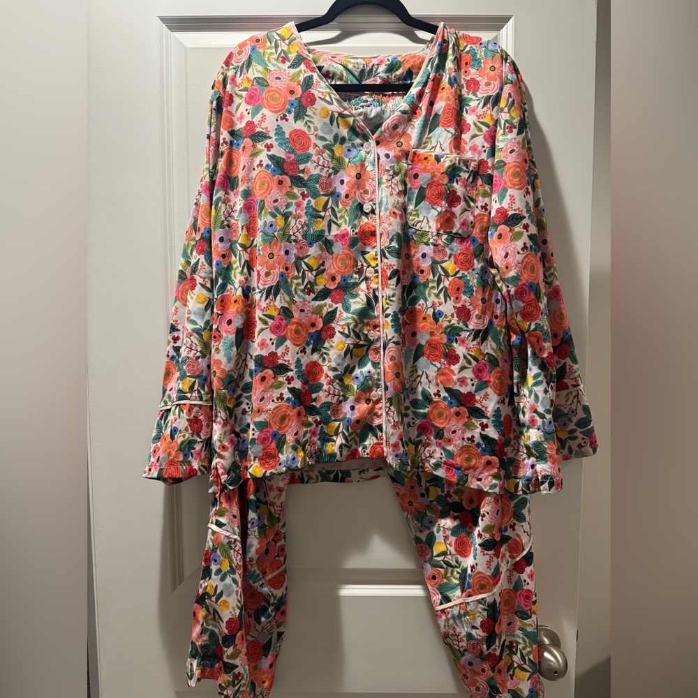 Summersalt x rifle paper company garden party cloud9 pajama set in XL